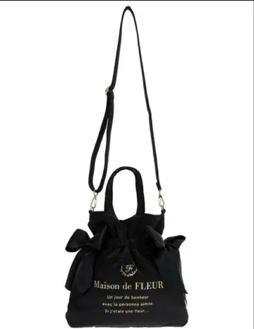 Maison de FLEUR 블랙 리본 숄더백