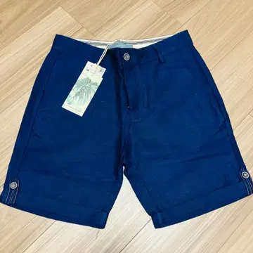 택 포함 새상품 ZARA 자라 네이비 밑단 접어 올린 숏 팬츠