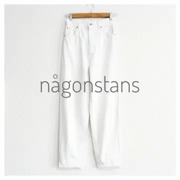 새상품급 nagonstans 화이트 데님 Arrow 34 하이 라이즈