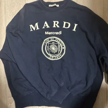 MARDI Mercredi 프린트 로고 맨투맨