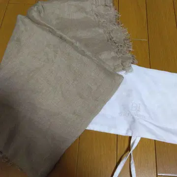 드레스 하프 린넨 스톨 베이지