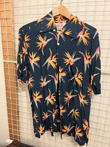 Aloha Blossom 알로하 셔츠 42 네이비