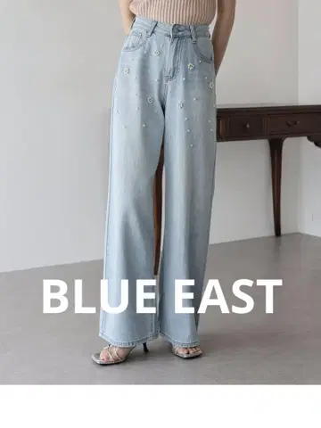 BLUE EAST 펄 플라워 데님