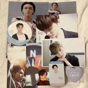 SEVENTEEN 버논 포토 카드 캔뱃지