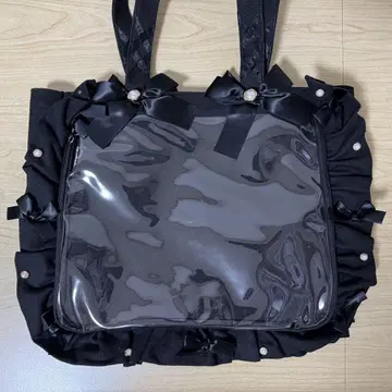 이타백 이타백 A4 프릴 블랙 자카마트 리본