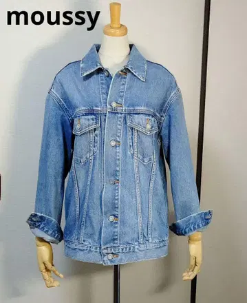moussy 라이트 블루 데님 자켓 마우지 데님 자켓 긴 길이