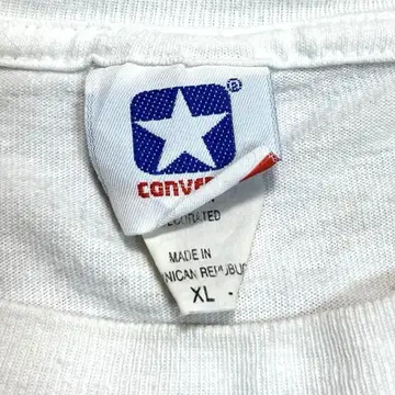 컨버스 티셔츠 CONVERSE XL 화이트 80s 90s 싱글 스티치