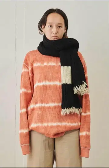 HER NEON Tie-dye waffle pullover 써멀