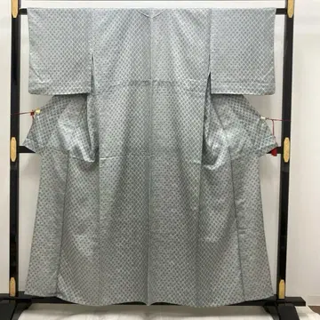 P-120 워셔블 기모노 화학 섬유 비늘 무늬 코몬 단옷 넓은 카라 산피