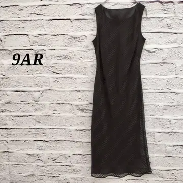 R5204 [9AR] 슬리브리스 롱 원피스 시어 파티 결혼식