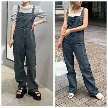 새상품급 지나시스 사이드 포켓 데님 살로펫