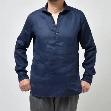 오리안 풀오버 셔츠 슬림 핏 M 사이즈 히가시바 카프리 최고급