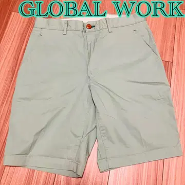 미사용 새상품 GLOBAL WORK 라이트 그린 숏팬츠