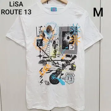 LiSA ROUTE 13 온라인 한정판 페스티벌 티셔츠 M 흰색 화이트