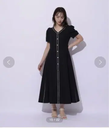 리랜드트루 라인 플레어 원피스