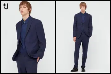 +J x 유니클로 셋업/턱시도 자켓 노턱 슬림 팬츠