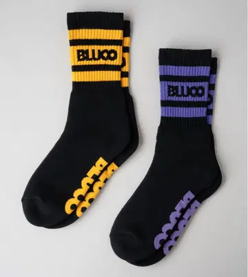 BLUCO/부루코 2-PACK SOX -LINE- 블랙