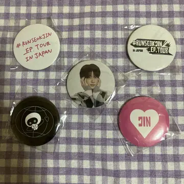 BTS #RUN SEOKJIN_EP.TOUR 캔뱃지 5종 세트