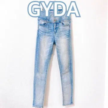 GYDA 제이다 하이 웨스트 버튼 스키니 데님 팬츠 XS 사이즈