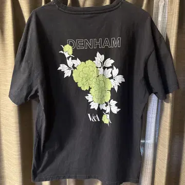DENHAM V&A 콜라보 티셔츠 블랙 남성용 L 사이즈