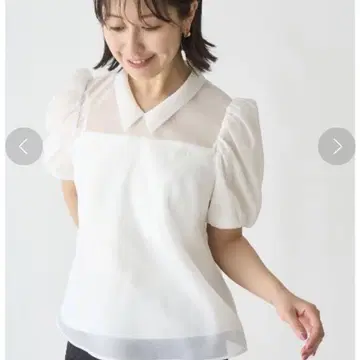 택 포함 새상품 CELFORD 로고 자수 시어 블라우스