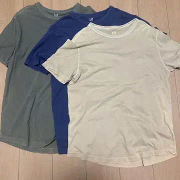 GAP 커브 헴 티셔츠 3종 세트 M