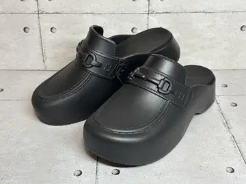 미사용 새상품 GU 지유 로퍼 크로그 샌들 27cm 블랙