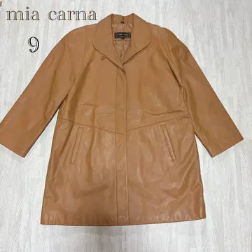 mia carna 브라운 가죽 코트 램 가죽 양가죽 이탈리아 니치와