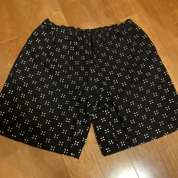 레어! 크로스 반다나 스타일, 올 패턴 하프 팬츠 블랙 달라스