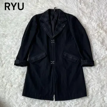 RYU 류 체스터 체크 블랙 정가 5만 코트 류 롱