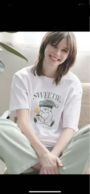 피치 존 온라인 한정판 곰 티셔츠 파자마 룸웨어 마쓰시마 사토시