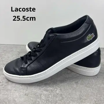 라코스테 Lacoste 가죽 스니커즈 블랙 25.5cm L1212