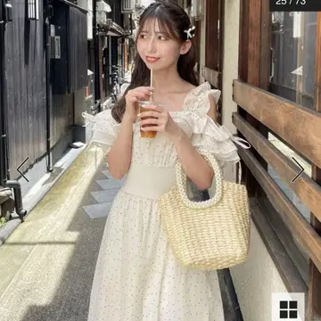 마제스틱 레곤 밀푀유 프릴 코르셋 원피스
