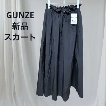군제 경량 냉감 나일론 페이퍼 백 스커트 Tuche 투셰 블랙
