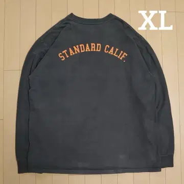 스탠다드 캘리포니아 스타카리 롱 T 블랙 페이드 양면 프린트 XL