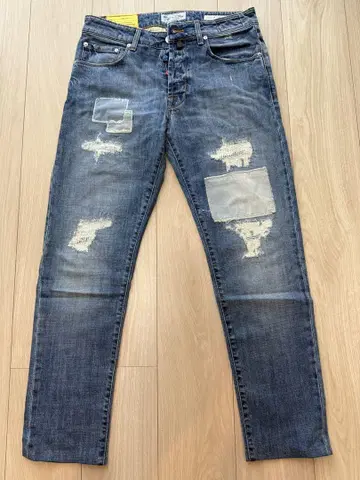 PT05 데미지 가공 슬림 핏 데님 33 미사용