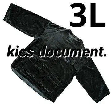 키쿠스 문서 일본제 3L 사이즈 벨로아 풀오버 카키