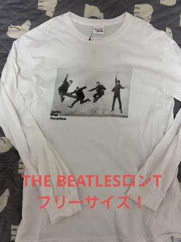 초레어! THE BEATLES 롱 슬리브 티셔츠 화이트 비틀즈
