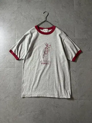 90s Walt Disney World 구피 링거 티셔츠 새상품급