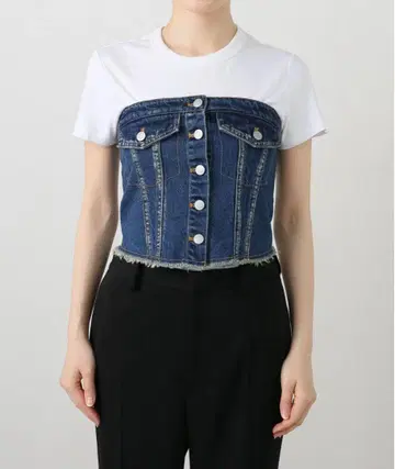 새상품급! 택 포함 데님 뷔스티에 SLOBE IENA