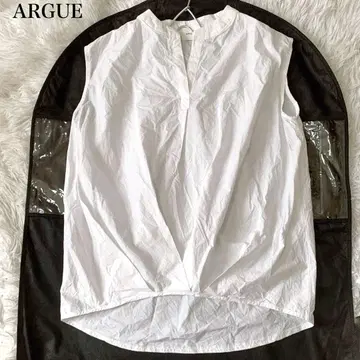 ARGUE 슬리브리스 스키퍼 셔츠 블라우스 프리 사이즈 코튼