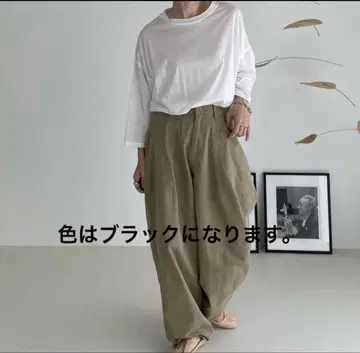 미사용 COTTON TWILL BACKER MOV PANTS