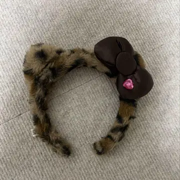 유니버셜 키티 머리띠 레오파드 무늬