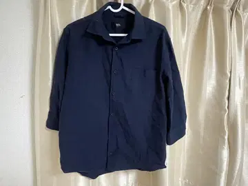 AZUL by moussy 네이비 버튼 다운 셔츠 S 7부 기장