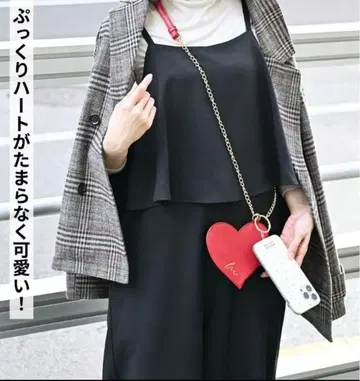 하트 모양 레드 숄더백 mu mu 시마무라