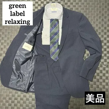 그린 라벨 릴랙싱 수트 셋업 스트라이프 네이비