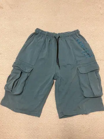 LEFLAH 피그먼트 카고 쇼츠 (그린) XL 사이즈