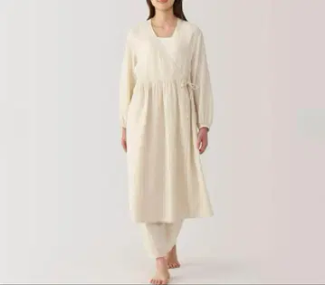 새상품 택 포함 MUJI 부드러운 거즈 롱 가디건 S 아이보리