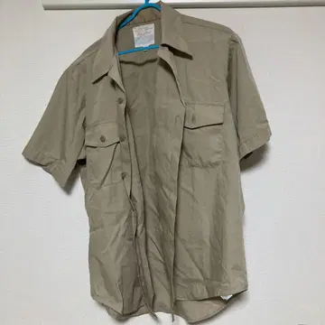 U.S. NAVY Creighton M 사이즈 베이지 반팔 셔츠