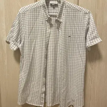 라코스테 슬림 핏 체크 셔츠 S